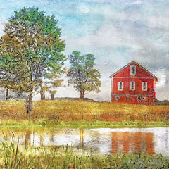 BLUE178 - Lakeside Red Barn - 12x12