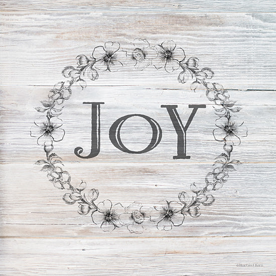 Bluebird Barn BLUE452 - BLUE452 - Joy     - 12x12 Signs, Typography, Joy, Flower Wreath from Penny Lane