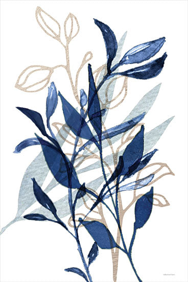 Bluebird Barn BLUE525 - BLUE525 - Botanical Blues I - 12x18 Botanical Blues, Leaves, Greenery, Blue & White from Penny Lane