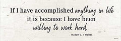 BOY557 - Willing to Work Hard  - 18x6
