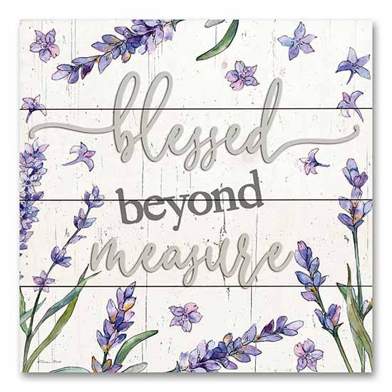 Susie Boyer BOY585PAL - BOY585PAL - Blessed Beyond Measure - 12x12 Blessed Beyond Measure, Lavender, Herbs, Blessed, Typography, Signs from Penny Lane