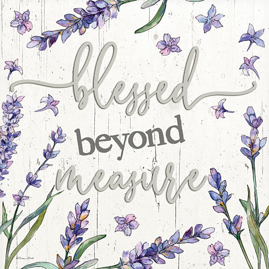 Susie Boyer BOY585 - BOY585 - Blessed Beyond Measure - 12x12 Blessed Beyond Measure, Lavender, Herbs, Blessed, Typography, Signs from Penny Lane
