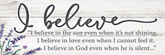 BOY591 - I Believe - 18x6
