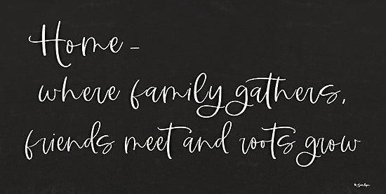 Susie Boyer BOY700 - BOY700 - Home - Where Family Gathers - 18x9 Home, Family, Friends, Inspirational, Typography, Signs, Home - Where Family Gathers, Black & White from Penny Lane