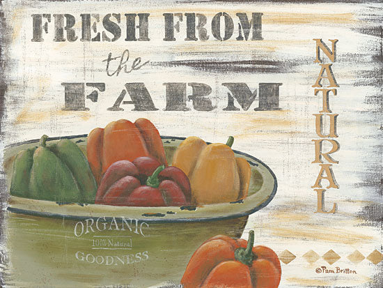 Pam Britton BR396 - Fresh from the Farm - Peppers, Organic, Kitchen, Country from Penny Lane Publishing