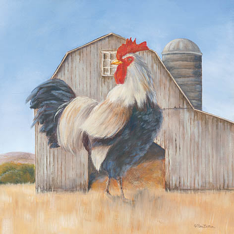 Pam Britton BR442 - Country Rooster - Rooster, Barn, Field from Penny Lane Publishing