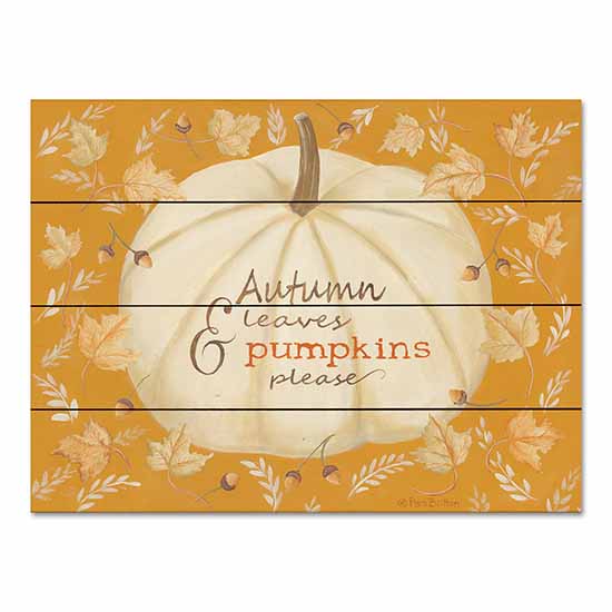 Pam Britton  BR547PAL - BR547PAL - Autumn Leaves & Pumpkin - 16x12 Pumpkins, Leaves, Typography, Signs, White Pumpkin, Fall, Autumn from Penny Lane