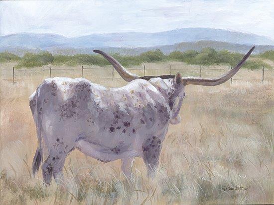 Pam Britton BR608 - BR608 - Hill Country Longhorn - 16x12 Western, Farm, Cow, Longhorn, Hill Country, Landscape, Pasture from Penny Lane