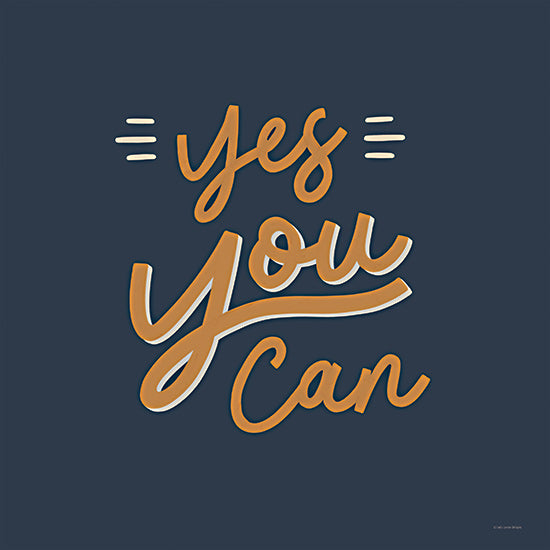Lady Louise Designs BRO201 - BRO201 - Yes You Can - 12x12 Yes You Can, Motivational, Tween, Typography, Signs from Penny Lane