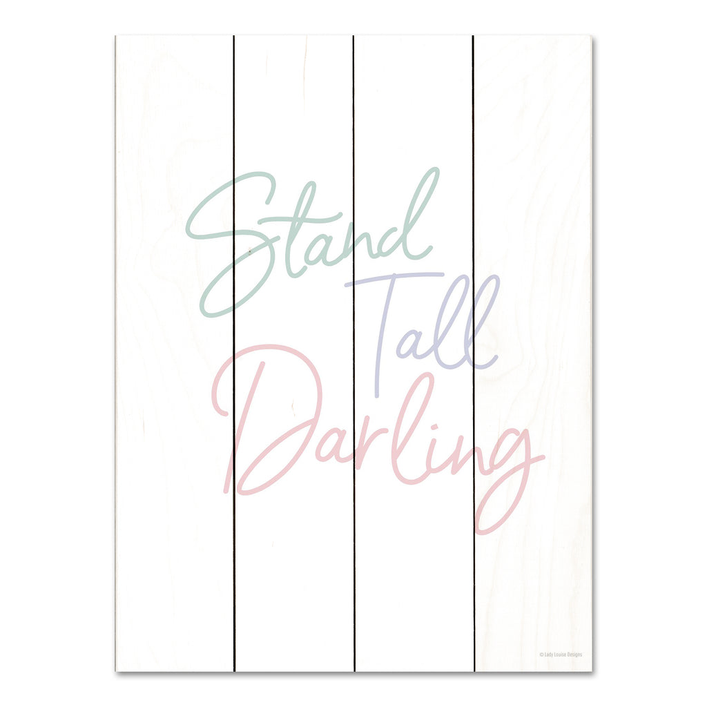 Lady Louise Designs BRO204PAL - BRO204PAL - Stand Tall - 12x16 Stand Tall Darling, Baby, Pastel Colors, Triptych, Signs, Typography from Penny Lane