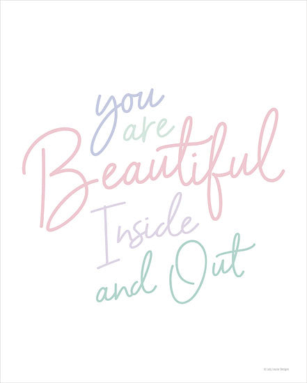 Lady Louise Designs BRO206 - BRO206 - Beautiful - 12x16 You Are Beautiful Inside and Out, Baby, Pastel Colors, Triptych, Signs, Typography from Penny Lane