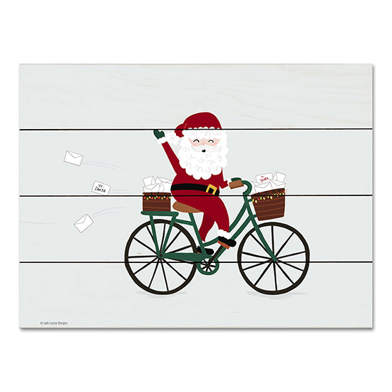 Lady Louise Designs BRO215PAL - BRO215PAL - Santa Bike - 16x12 Santa Claus, Bicycle, Bike, Letters to Santa, Christmas, Holidays, Whimsical from Penny Lane
