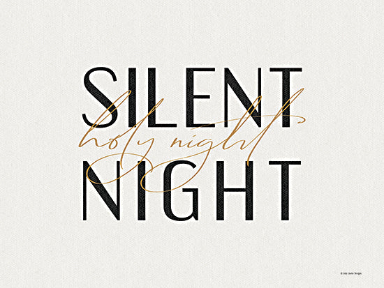 Lady Louise Designs BRO230 - BRO230 - Silent Night, Holy Night - 16x12 Christmas, Holidays, Silent Night, Holy Night, Typography, Signs, Textual Art, Religious, Christmas Song, Black, Gold from Penny Lane