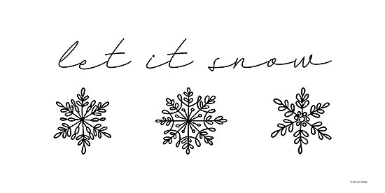 Lady Louise Designs BRO232 - BRO232 - Let It Snow - 18x9 Let It Snow, Snowflakes, Winter, Typography, Signs from Penny Lane