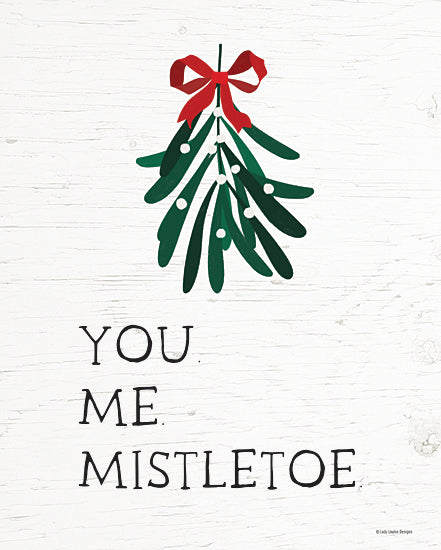 Lady Louise Designs BRO233 - BRO233 - You-Me-Mistletoe - 12x16 You, Me, Mistletoe, Christmas, Holidays, Greenery, Typography, Signs from Penny Lane