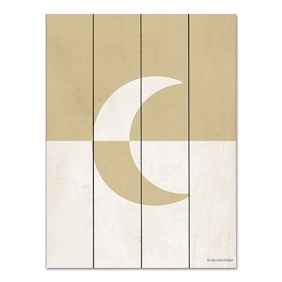 Lady Louise Designs BRO239PAL - BRO239PAL - Neutral Nursery Half Moon     - 12x16 Abstract, Moon, Neutral Palette, Baby, Nursery, Quadriptych, Nature from Penny Lane