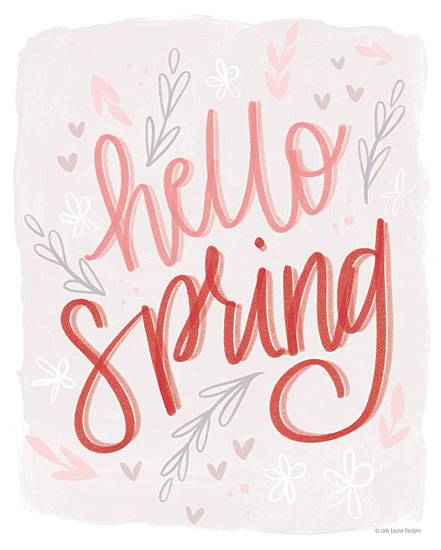 Lady Louise Designs BRO265 - BRO265 - Hello Spring - 12x16 Hello Spring, Springtime, Typography, Signs from Penny Lane
