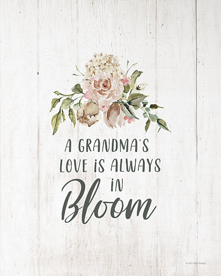 Lady Louise Designs BRO301 - BRO301 - Grandma's Love - 12x16 Inspirational, Family, Grandma, Love, Typography, Signs, Textual Art, Flowers, Swag, Love is Always in Bloom from Penny Lane