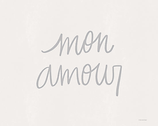 Lady Louise Designs BRO318 - BRO318 - Mon Amour - 16x12 French, My Love, Typography, Signs, Textual Art, Inspirational, Neutral Palette, Global Inspired from Penny Lane