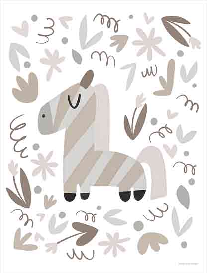 Lady Louise Designs BRO354 - BRO354 - Sleepy Zebra   - 12x16 Baby, Babies Room, Zebra, Greenery, Neutral Palette, Triptych, Sleepy Zebra from Penny Lane