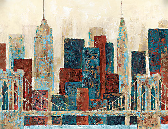 Cloverfield & Co. CC200 - CC200 - Impression City II - 16x12 Cityscape, Buildings, New York City, Travel, Metropolitan, Architecture, Skyscrapers, Landscape, City, Bridge from Penny Lane