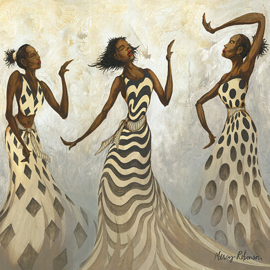 Cloverfield & Co. CC215 - CC215 - The Dance - 12x12 Black Art, Black Women, Fashion, Dance, Stylized Figures from Penny Lane