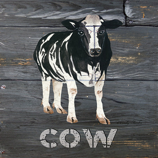 Cindy Jacobs CIN154 - Cow - Cow, Animals, Sign from Penny Lane Publishing