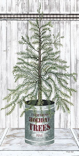 Cindy Jacobs CIN1775 - CIN1775 - Galvanized Pot Pine - 9x18 Christmas Tree, Pine, Holidays, Wood Planks from Penny Lane