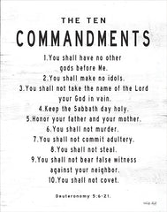 CIN1804 - The Ten Commandments - 12x16