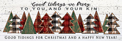 CIN2118 - Good Tidings Plaid Trees - 18x6