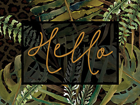 Cindy Jacobs CIN2406 - CIN2406 - Tropical Hello - 18x12 Hello, Leaves, Palm Leaves, Tropical, Signs from Penny Lane