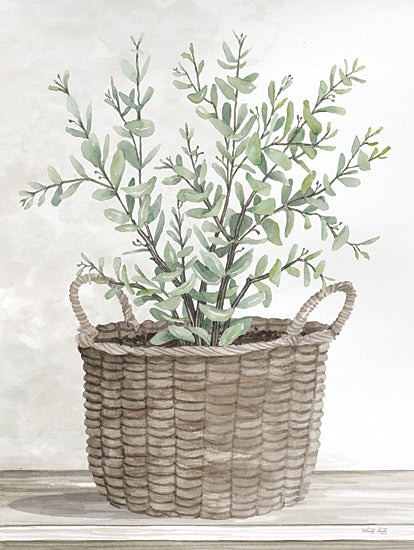 Cindy Jacobs CIN2727 - CIN2727 - Eucalyptus Basket     - 12x16 Eucalyptus, Basket, Green Plant, Farmhouse/Country from Penny Lane