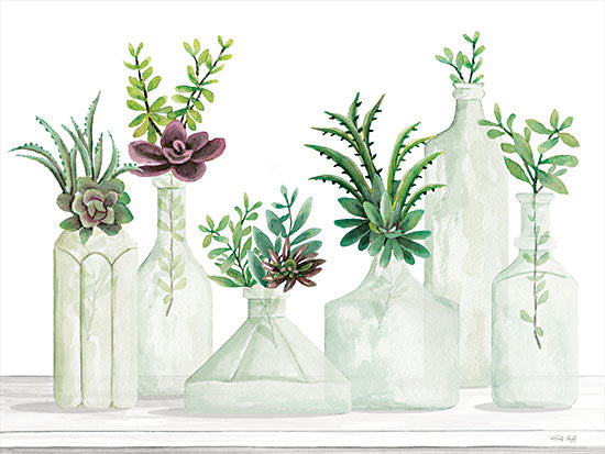 Cindy Jacobs CIN2850 - CIN2850 - Succulent Bottles - 16x12 Succulents, Bottles, Cactus, Southwestern, Still Life, Shabby Chic from Penny Lane