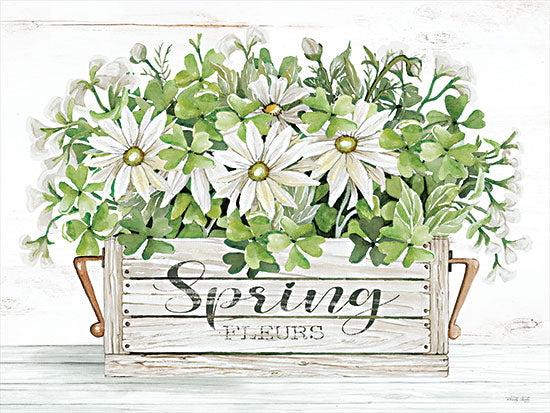 Cindy Jacobs CIN2884 - CIN2884 - Spring Flowers - 16x12 Spring Flowers, Flowers, White Flowers, Daisies, Wood Box, Greenery, Signs from Penny Lane