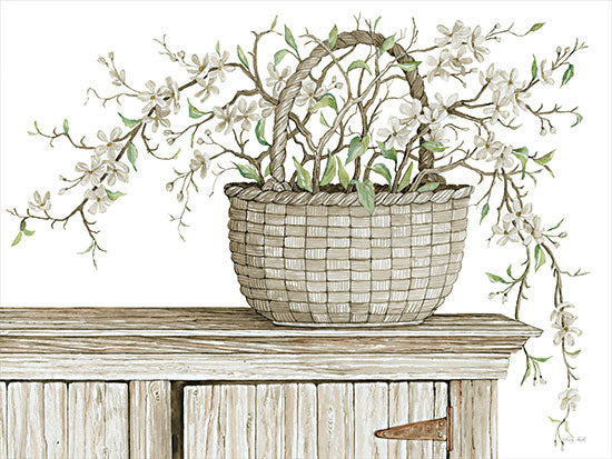 Cindy Jacobs CIN3023 - CIN3023 - Apple Blossom Beauty I - 16x12 Apple Blossoms, Basket, Country, Still Life, Neutral Palette from Penny Lane