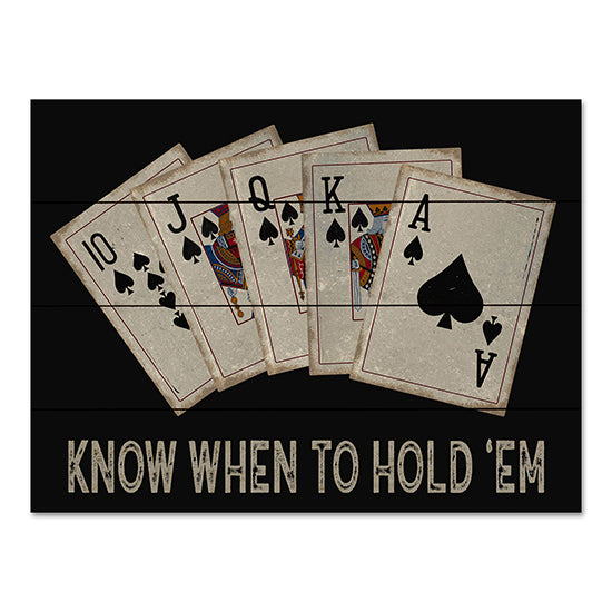 Cindy Jacobs CIN3054PAL - CIN3054PAL - Know When to Hold 'em - 16x12 Know When to Hold 'Em, Card Games, Game Room, Media Room, Typography, Signs from Penny Lane