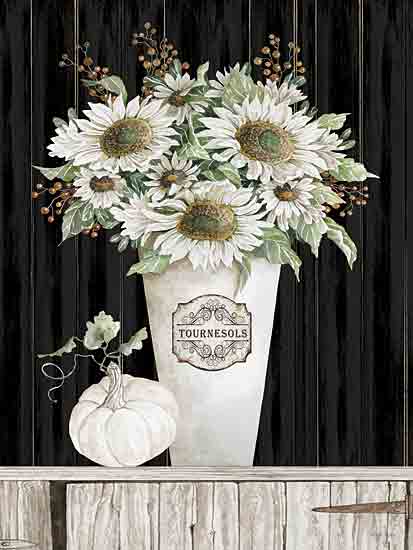 Cindy Jacobs CIN3115 - CIN3115 - Fall Sunflowers I - 12x16 Sunflowers, Flowers, Fall, Autumn, Still Life, Pumpkin, Bouquet, Berries from Penny Lane