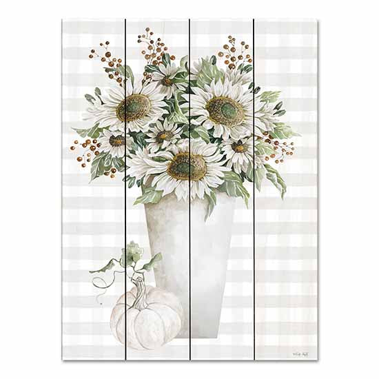 Cindy Jacobs CIN3116PAL - CIN3116PAL - Fall Sunflowers II - 12x16 Fall Flowers, Sunflowers, Pumpkins, White Pumpkins, White Sunflowers, Bouquet, Fall, Autumn from Penny Lane