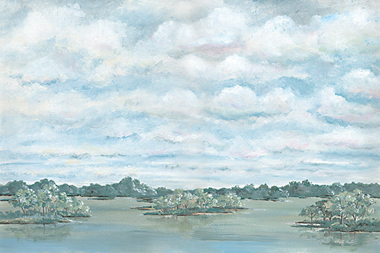 Cindy Jacobs CIN3198 - CIN3198 - Platte River - 18x12 River, Trees, Clouds, Landscape, Green, Blue, Nature from Penny Lane