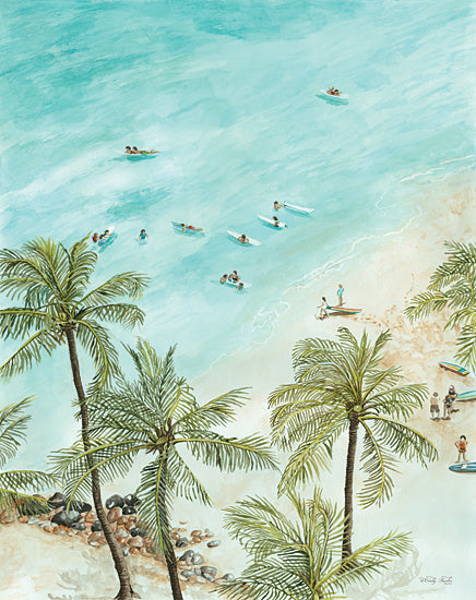 Cindy Jacobs CIN3259 - CIN3259 - Surfers from Afar - 12x16 Coastal, Surfers, Palm Trees, Beach, Ocean, Surfboards, Surfing from Penny Lane