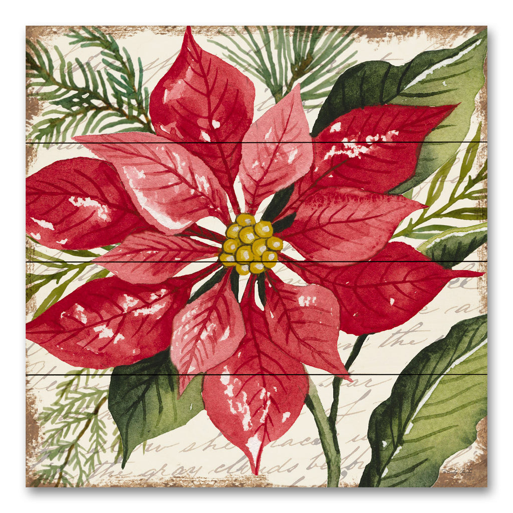 Cindy Jacobs CIN3272PAL - CIN3272PAL - Red Poinsettia Botanical - 12x12 Red Poinsettias, Poinsettia, Flowers, Christmas Flowers, Red, Greenery, Christmas, Holidays from Penny Lane