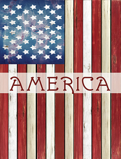 Cindy Jacobs CIN3297 - CIN3297 - American Flag - 12x16 American Flag, Red, White & Blue, Patriotic, Americana, USA, America, Typography, Signs from Penny Lane