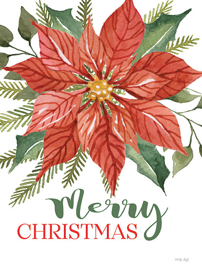 Cindy Jacobs CIN3325 - CIN3325 - Merry Christmas Poinsettia - 12x16 Merry Christmas, Holidays, Flowers, Poinsettias, Greenery, Signs, Typography from Penny Lane