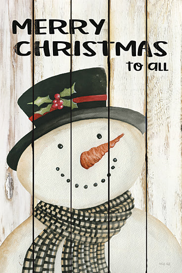 Cindy Jacobs CIN3339 - CIN3339 - Merry Christmas to All Snowman - 12x18 Snowman, Winter, Whimsical, Merry Christmas to All, Christmas, Typography, Signs, Farmhouse/Country from Penny Lane