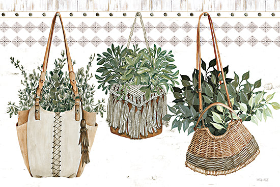 Cindy Jacobs CIN3379 - CIN3379 - Plant Purses - 18x12 Still Life, Plant Purses, Hanging Baskets, Plants, House Plants, Greenery, Retro, Macrame from Penny Lane