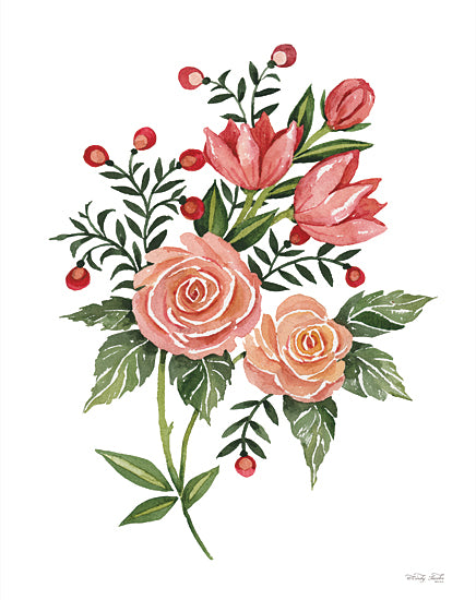 Cindy Jacobs CIN3385 - CIN3385 - Botanical Roses - 12x16 Flowers, Roses, Orange, Pink, Blooms, Botanical from Penny Lane