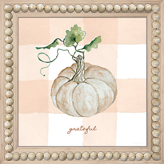 Cindy Jacobs CIN3440 - CIN3440 - Grateful Pumpkin - 12x12 Pumpkin, White Pumpkin, Fall, Framed, Plaid, Grateful, Sign, Thanksgiving, Bohemian from Penny Lane