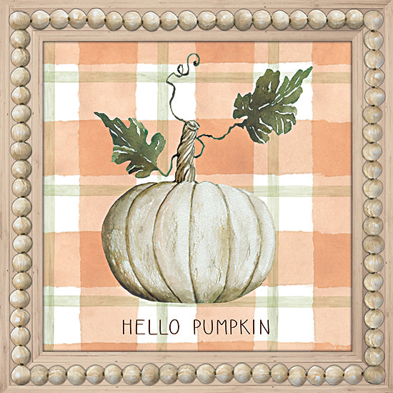 Cindy Jacobs CIN3442 - CIN3442 - Hello Pumpkin - 12x12 Pumpkin, Hello Pumpkin, Fall, Framed, Plaid, Sign, Thanksgiving, Bohemian from Penny Lane