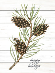 CIN3468LIC - Happy Holidays Pine Cones - 0