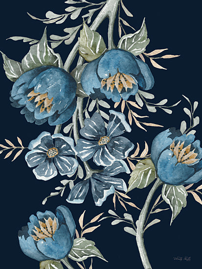 Cindy Jacobs CIN3472 - CIN3472 - Beautiful Blue Blooms I - 12x16 Flowers, Blue Flowers, Cottage/Country, Fall, Blue & Cream from Penny Lane